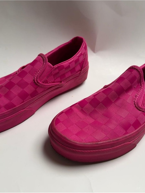 Vans Shoes - Vans Kids Slip-On Checkerboard Sneakers in Hot Pink